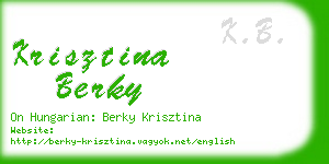 krisztina berky business card